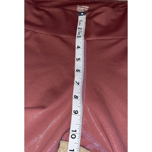 GRRRL Leggings (Small/Medium) (4-6) Metallic Purple/Pink Iridescent Print Gym - Picture 6 of 8